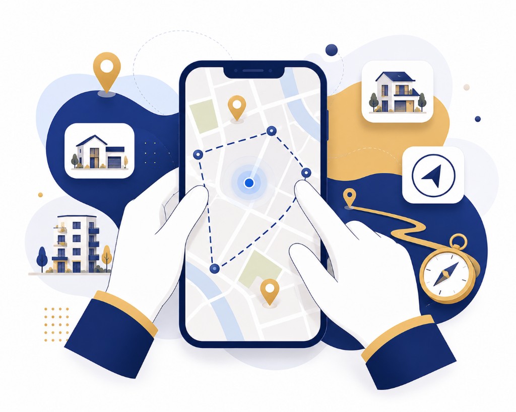 Search properties on the map